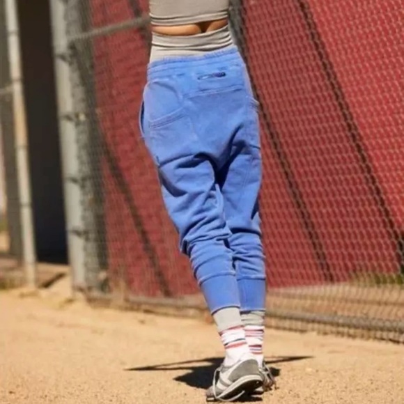 free people movement june bug joggers size x-small in blue - Picture 3 of 5
